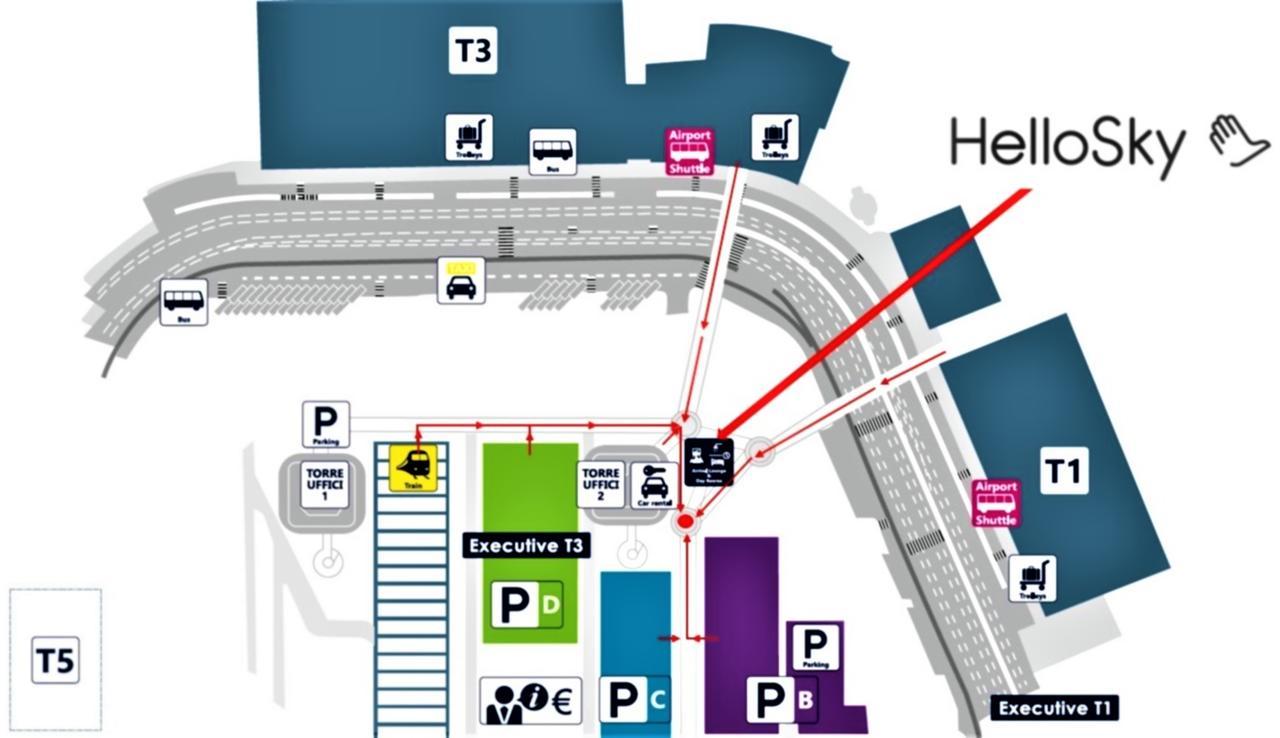 Air Rooms Rome Airport By Hellosky Fiumicino Esterno foto
